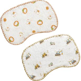 婴儿云片枕新生儿透气吸汗0一6月宝宝枕头防吐奶秋冬纯棉纱布枕巾