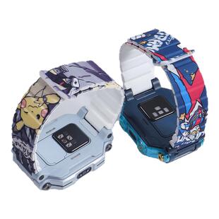 适用小天才Z11手表硅胶磁吸表带Z10儿童电话Z9/Z8少年版印花替换腕带Z7A/Z6S巅峰版/Z1S/Z5/D1/Q1A/U3/D2卡通