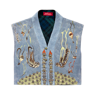 【不鼓自鸣】敦煌飞天壁画改良唐制背子十二破裙灯笼裤圆领衫护腕