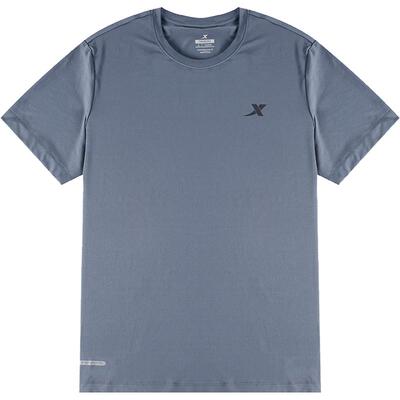 特步冰丝短袖T恤男速干衣夏季透气弹力健身服上衣跑步运动体恤衫