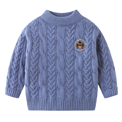 男童春秋新款圆领毛衣