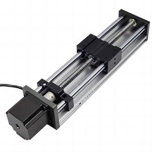 双光轴滚珠丝杆滑台精密模组可装42/57步进电机直线导轨工作台