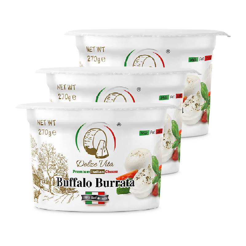 杜嘉薇塔意大利原制水牛布拉塔奶酪马苏里拉芝士球拉丝即食