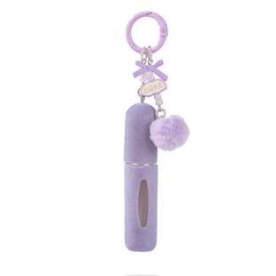 新款毛绒包挂香水瓶少女感钥匙扣5ML香水分装瓶便携旅行底充小瓶