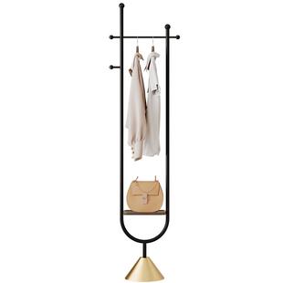 立式挂衣架入户门卧室落地衣帽包包架墙角挂衣服外套架不占地带轮