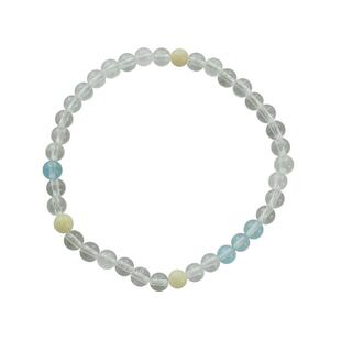 大仙的串儿《海盐芝士》单圈白水晶海蓝宝手链原创设计转运手串