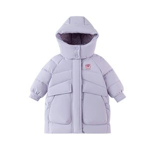 迪士尼IP巴拉巴拉女童羽绒服中大童加厚极寒服2025冬过膝防护外套