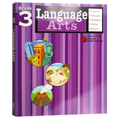 Language Arts: Grade 3 Flash Kids语言艺术三年级进口原版英文书籍