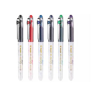 日本PILOT百乐笔P500中性笔考试专用中小学生刷题笔P-500针管式走珠笔水笔0.5学生用黑色官方正品大容量