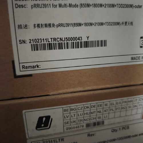 议价Huawei/华为pRRU3911多模射频模块 02311LTR