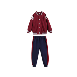 英伦学院风校服套装中小学生春秋季新款班服三件套棒球服幼儿园服