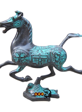 青铜马踏飞燕铜奔马摆件马超龙雀