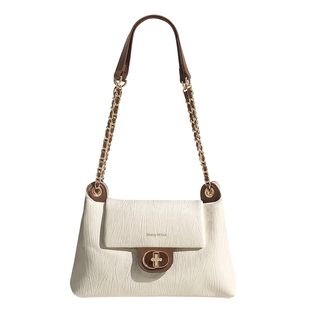 香港品牌小众链条斜挎包包女2026新款百搭大容量通勤单肩腋下包