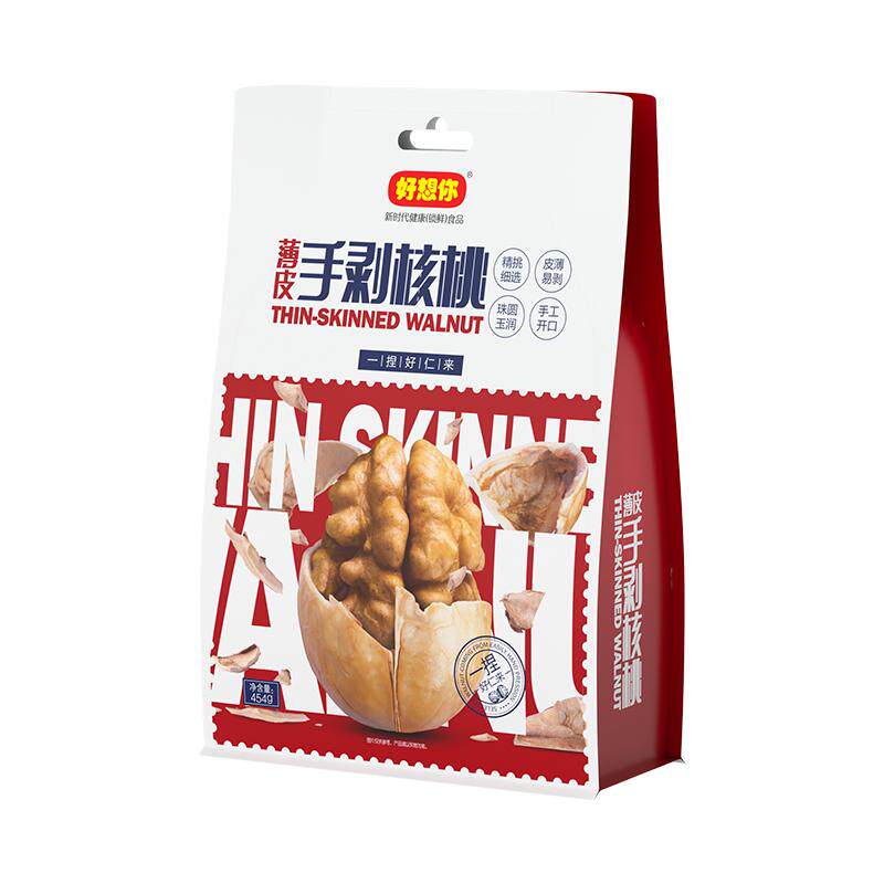 【预售】好想你薄皮手剥核桃454g*2袋孕妇精选坚果大颗薄壳易剥