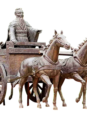 铸铜玻璃钢孔子老子雕像