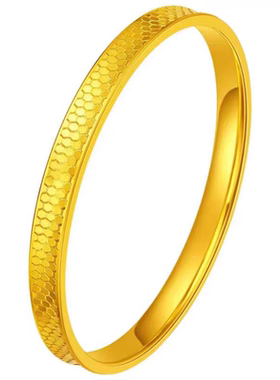 金包银手镯龙鳞鱼鳞手环实心女