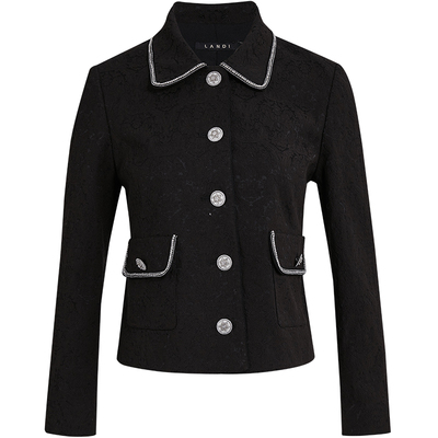 LANDI翻领小香风短外套上衣