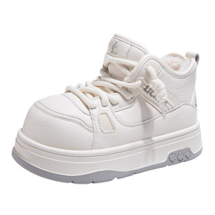 雪地靴女2025冬季新款真皮厚底加绒面包棉鞋马丁靴小胖丁短靴子潮