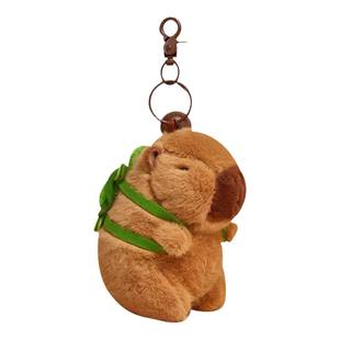 背乌龟壳卡皮巴拉挂件玩偶迷你小水豚君毛绒玩具公仔情侣挂件礼物