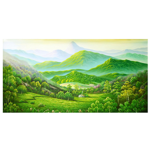 高山群山巨人山靠山图客厅招财装饰画沙发背景自粘贴画青山图挂画