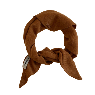 羊毛混纺复古美拉德小围巾女秋冬