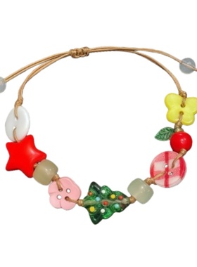 圣诞手链高颜值手工编织情侣手绳