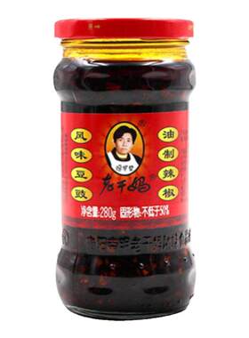 3瓶组合】老干妈风味豆豉280g瓶装油泼辣椒香辣拌饭拌面下饭酱