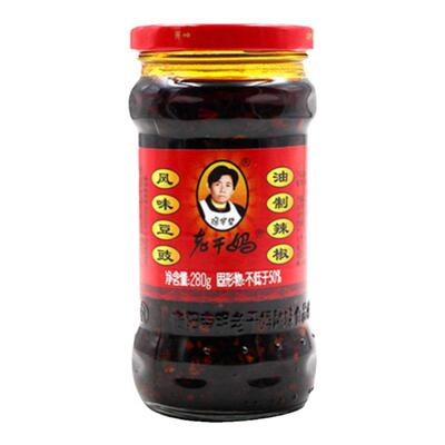 3瓶组合】老干妈风味豆豉280g瓶装油泼辣椒香辣拌饭拌面下饭酱