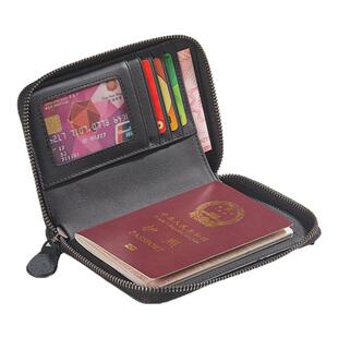 护照包男士真皮卡包拉链钱包passportcover出国旅行护照夹保护套