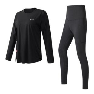 大码宽松长袖T恤速干运动上衣女200斤透气跑步训练打球瑜伽健身服