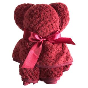 婚庆小熊毛巾伴手礼结婚满月生日回礼小礼品实用毛巾礼盒新年礼物