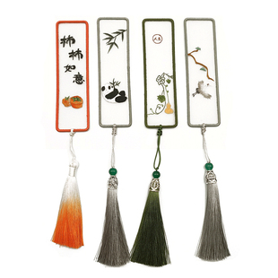 刺绣书签手工diy材料包苏绣初学者自己绣双面绣中国风送男友礼物