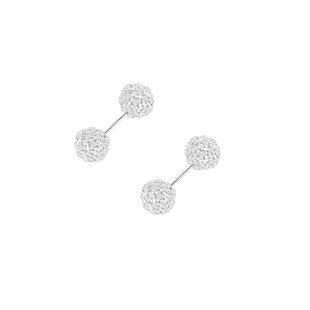 骄阳似我赵今麦聂曦光同款耳环s999纯银双头超闪满钻满天星耳钉女