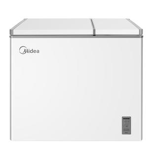 美的210升双温冰柜家用冷藏冷冻两用小型冷柜商用大容量小冰箱