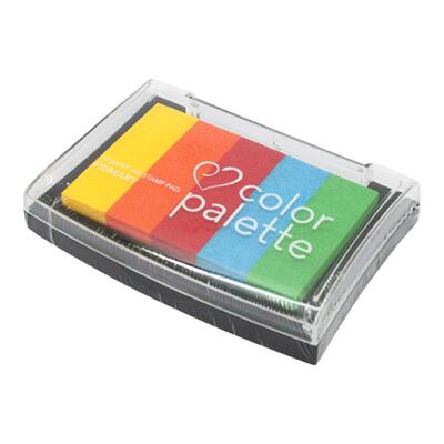 [CP水性颜料]月猫Tsukineko Color palette单色印台5彩虹渐变印泥