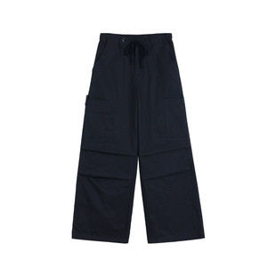 pusumede 【现货7折】克莱蒙公路 美式高腰阔腿工装裤女长裤子