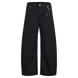 Remedy 美式柳钉阔腿设计感休闲裤男女秋季卡包廓形拖地弯刀长裤