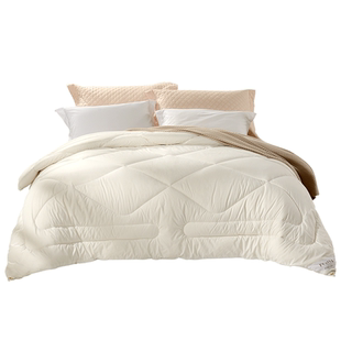 富安娜羊毛被澳洲进口羊毛保暖加厚冬被子驼绒被秋冬被芯婚庆