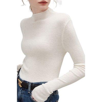 dfvc白色打底针织衫毛衣