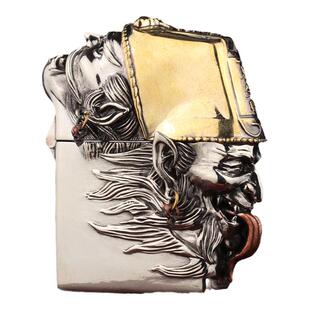 【战壕旗舰店】黑白无常煤油打火机个性创意男士黄铜送男友礼物