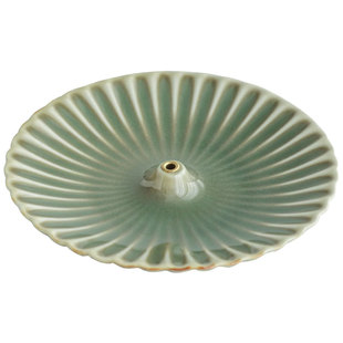 越窑青瓷线香香插香座陶瓷中式创意精致香插道座茶香室内香托摆件