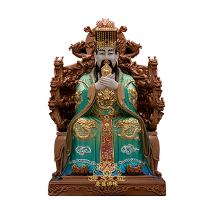 纯铜九龙九凤玉皇大帝王母娘娘神像瑶池金母东岳玉帝家用供奉摆件