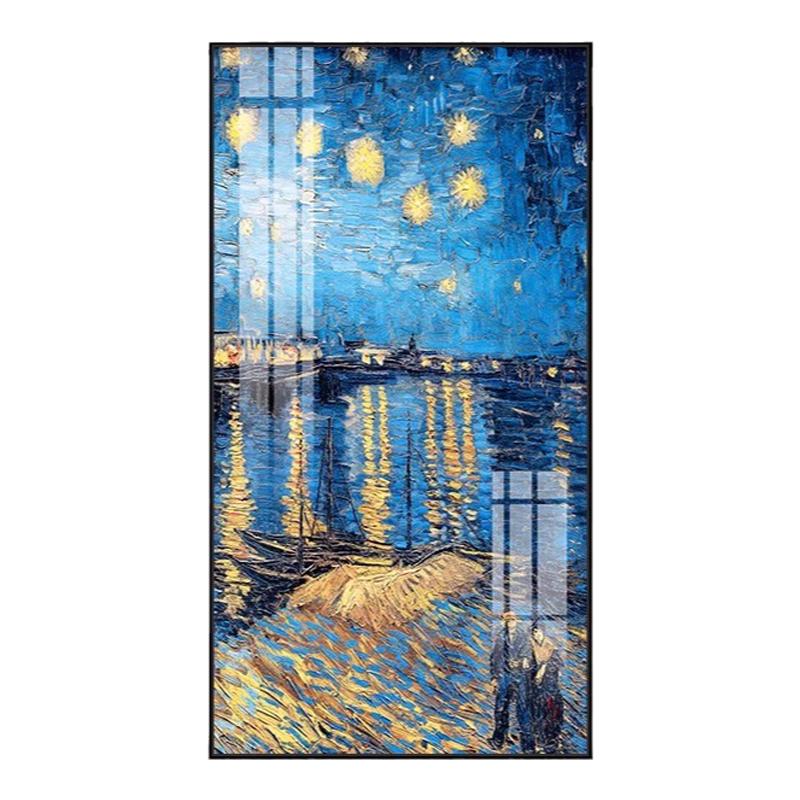 竖版玄关是丰收挂画油画