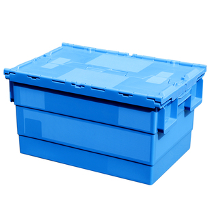 带盖物流箱塑料箱子抗压储物箱整理收纳箱周转箱胶箱工业风转运箱