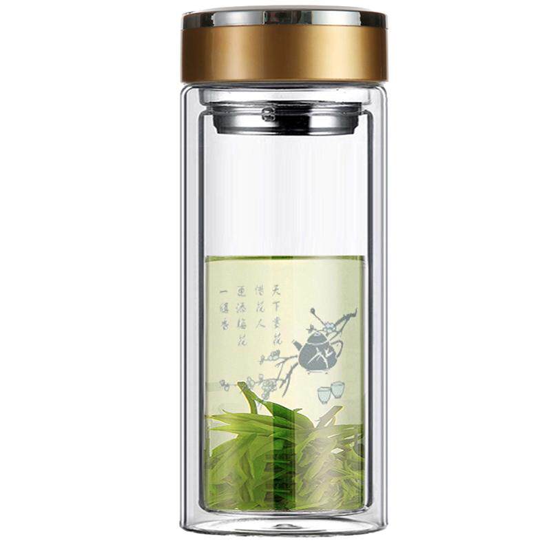 500ML杯套双层玻璃杯喝水杯子