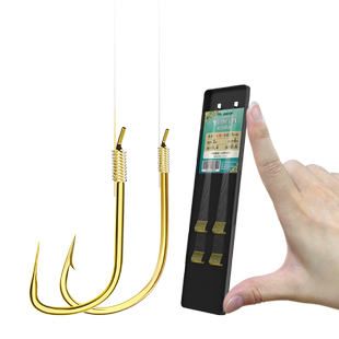 川泽正品短子线成品双钩绑好子线金袖海夕伊势尼防缠绕野钓鲫鱼钩