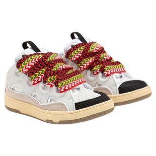 【新年礼物】LANVIN浪凡 男女同款撞色皮质CURB运动休闲鞋情人节