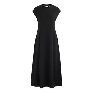 Navigare意大利小帆船2026春夏季新款气质黑色女士修身连衣裙长裙