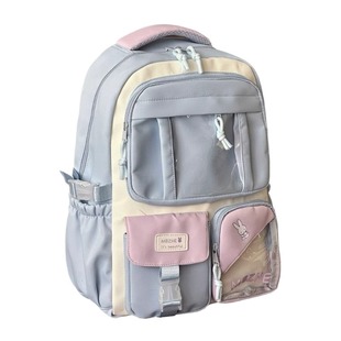 茶话会痛包双肩包女校园休闲大容量减负书包初中女生高中学生背包