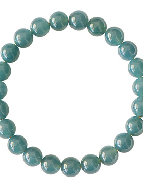 优选曜晶级老蓝水翡翠手串